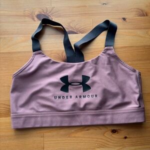 Women's Under Armour Purple/Black Sports Bra Size Large